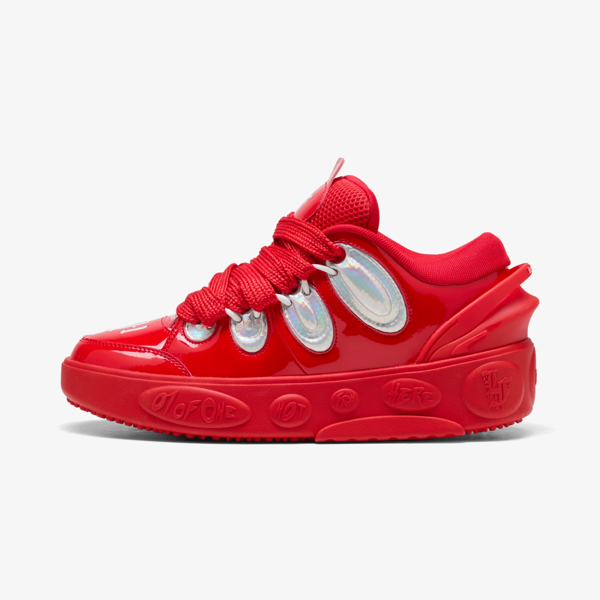 LaFrancé x PUMA Hoops 'Red Iridescent'