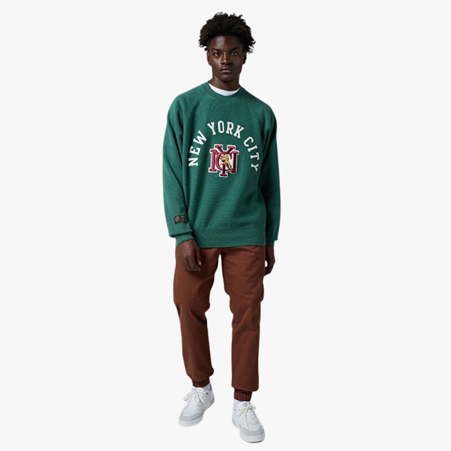 Champion Reverse Weave, felpa girocollo, verde