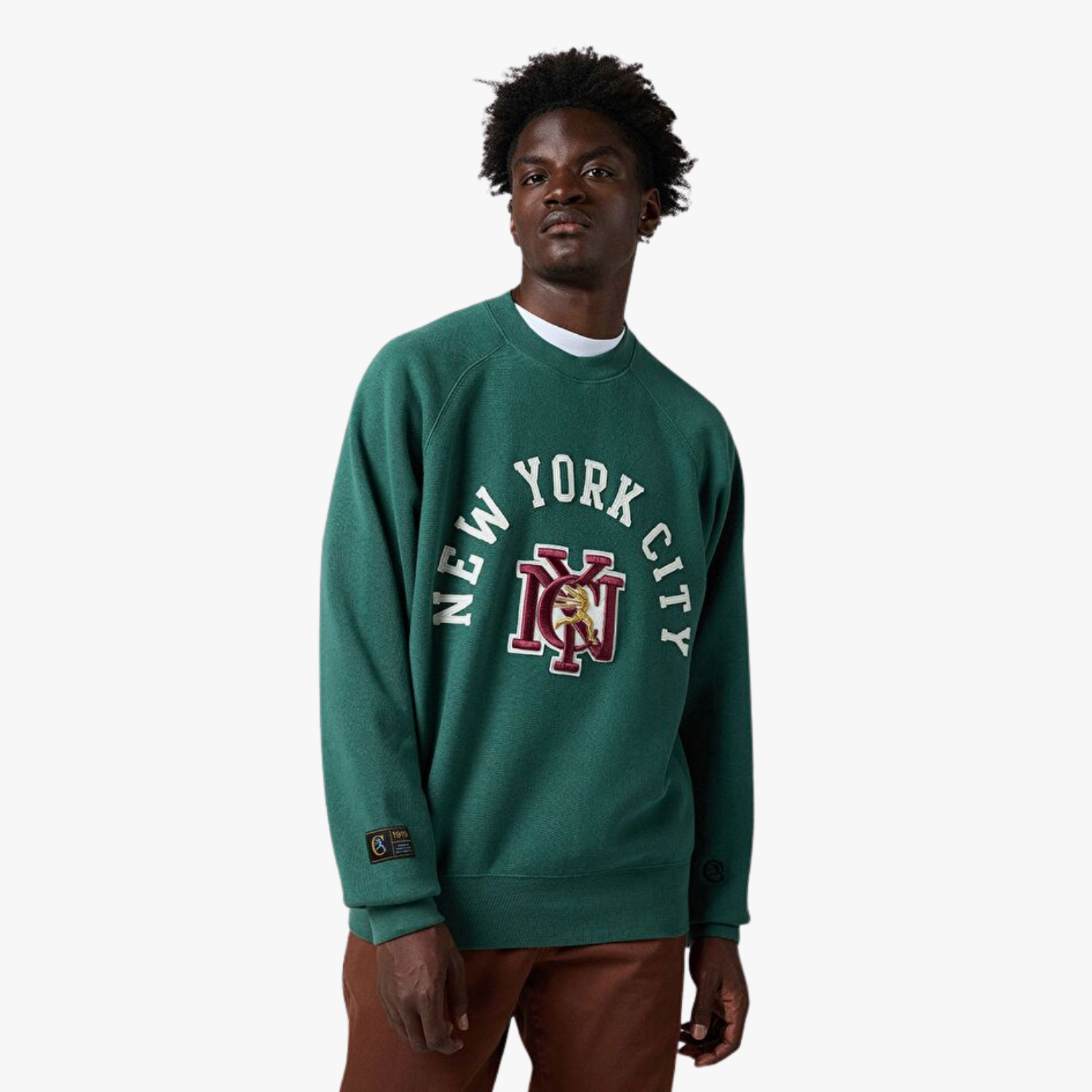 Champion Reverse Weave, felpa girocollo, verde