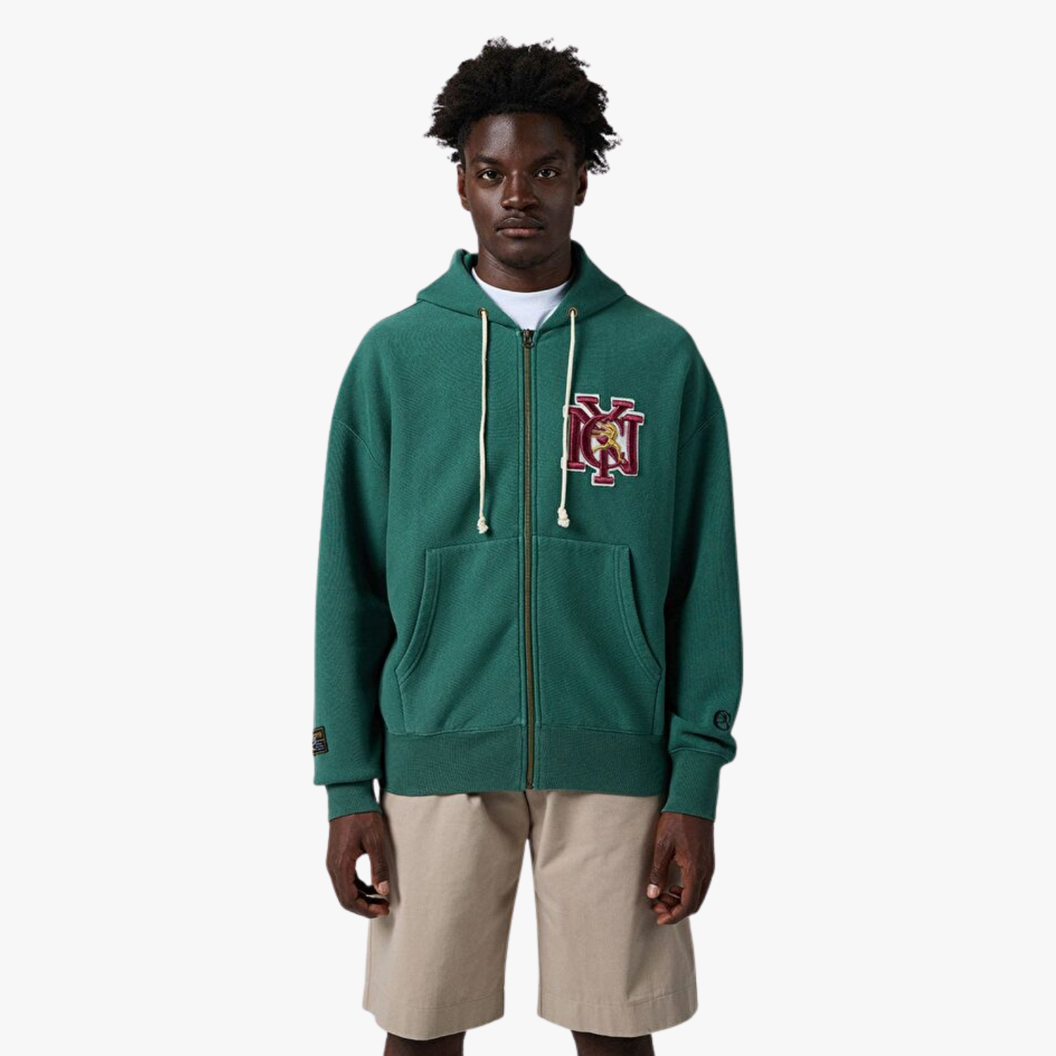 Champion Reverse Weave Hooded Full Zip Sweatshirt, Green