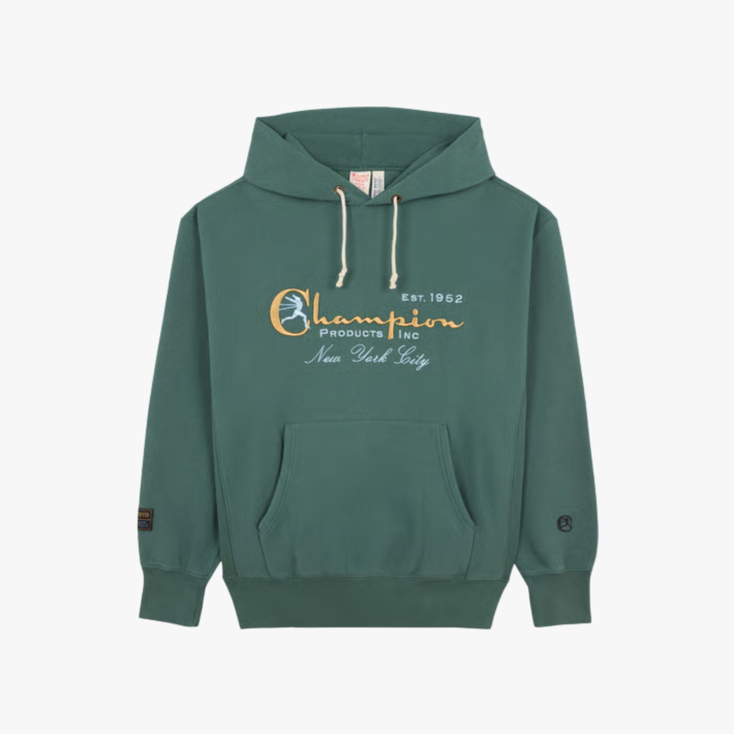 Felpa con Cappuccio Champion Reverse Weave, Verde