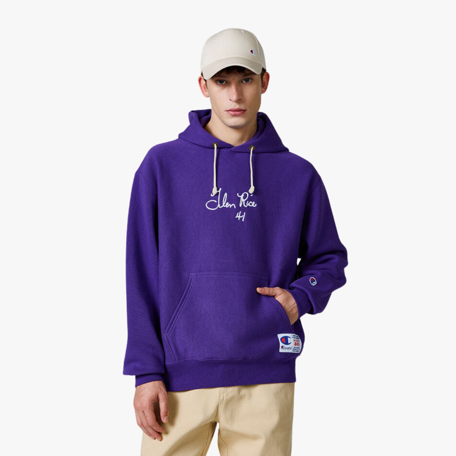 Champion X Glen Rice Hooded Sweatshirt, Purple
