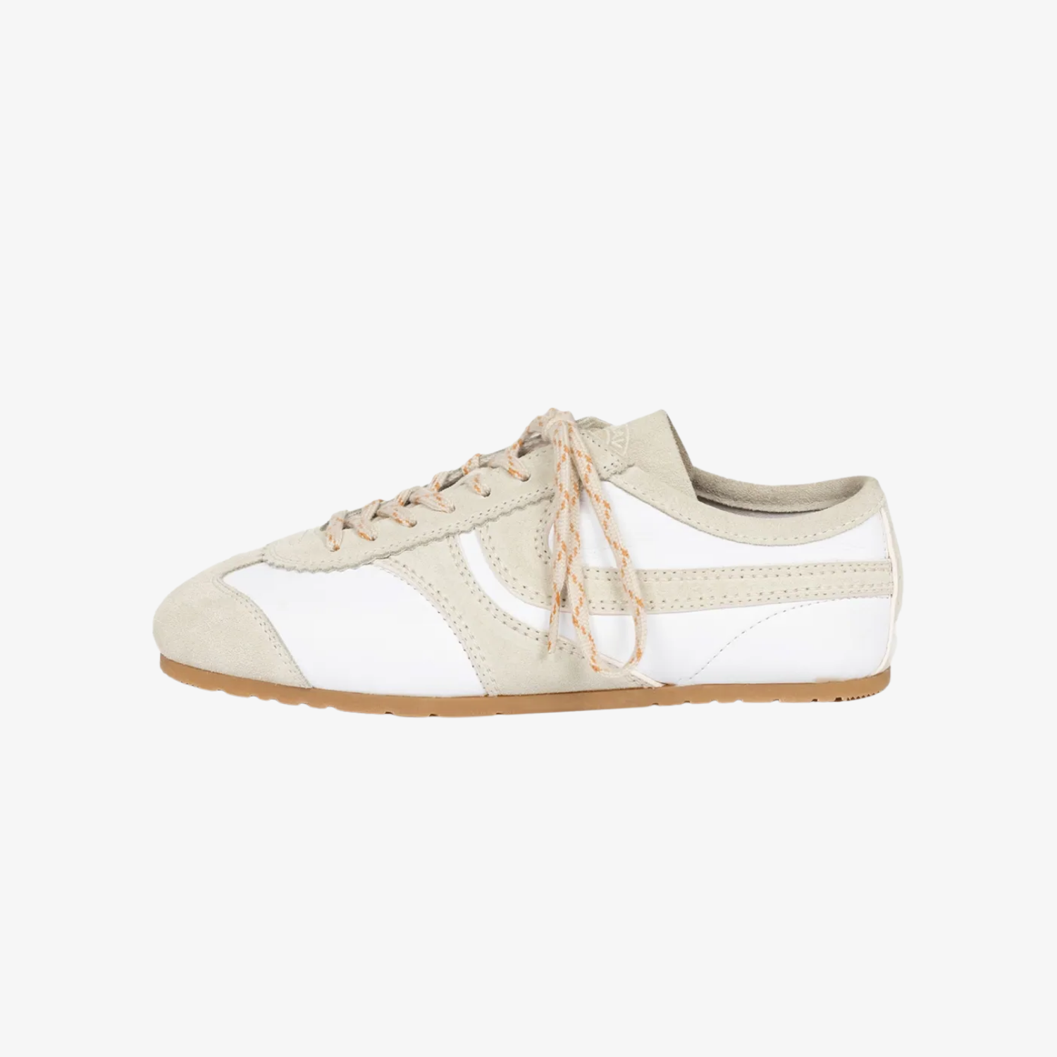 MM6 Maison Margiela Sneakers Allacciate in Pelle Scamosciata e Pelle di Vitello "White" (TD)