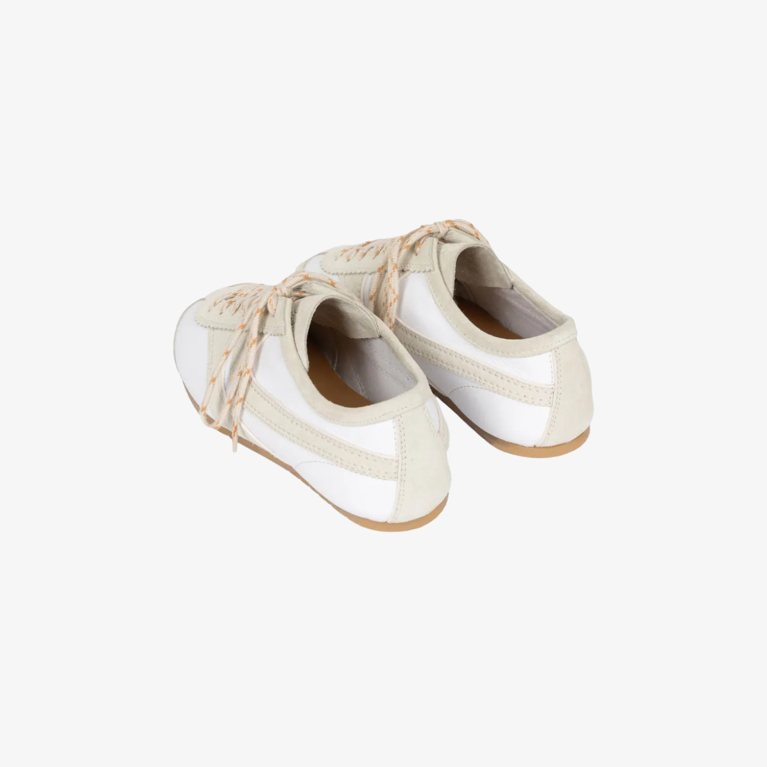 MM6 Maison Margiela Sneakers Allacciate in Pelle Scamosciata e Pelle di Vitello "White" (TD)