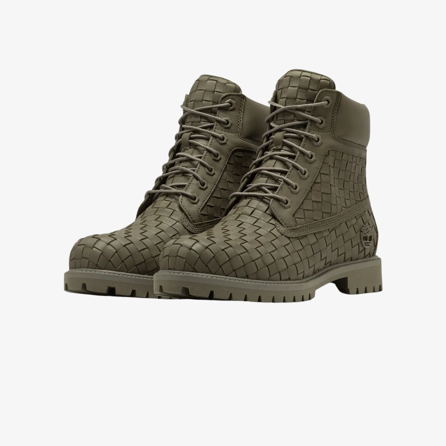 Timberland Woven 6 inch Lace up Boot "Olive Full Grain"