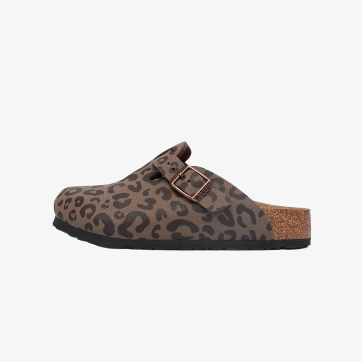 Birkenstock Boston Kids Clogs in a Mocca Leopard Print