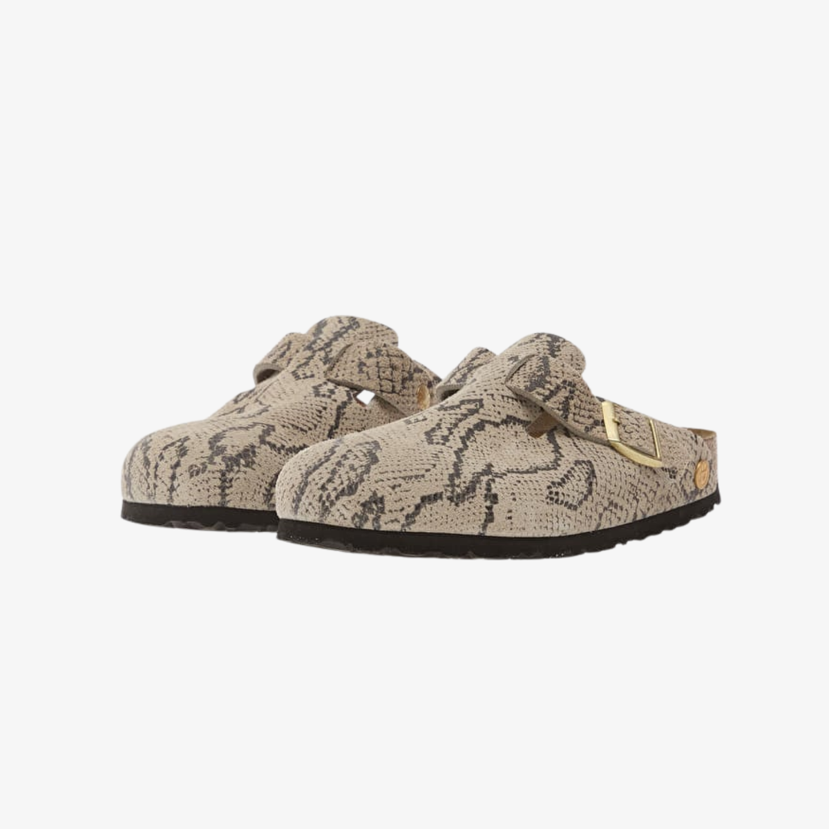 Birkenstock Boston Rivet Logo Suede Leather Mules (Women's)