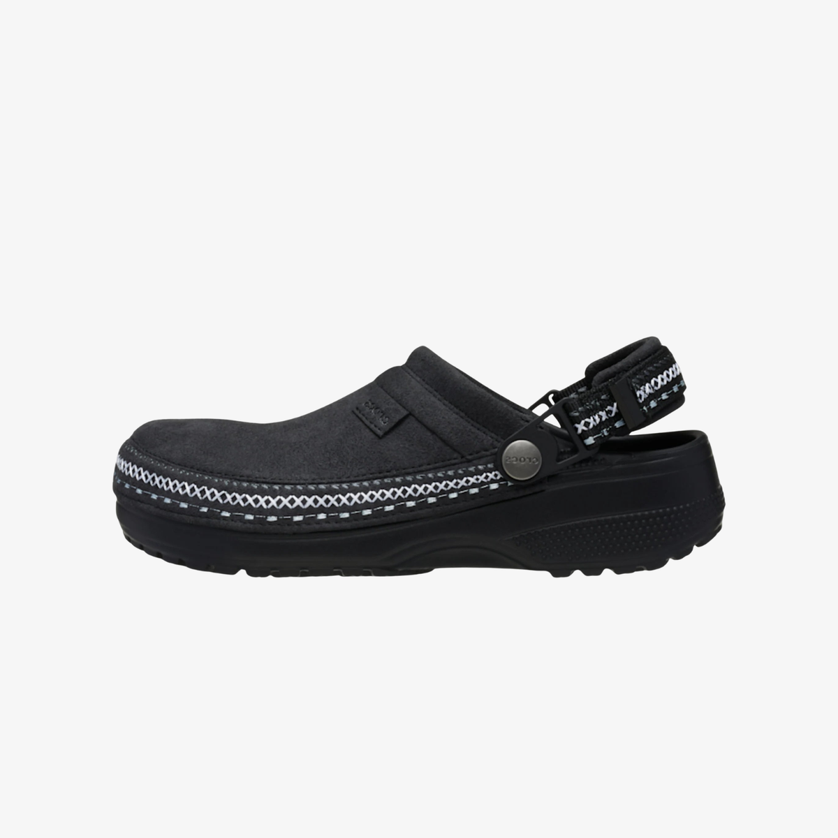Crocs Classic Crafted Vegan Suede Stitch Clogs Black