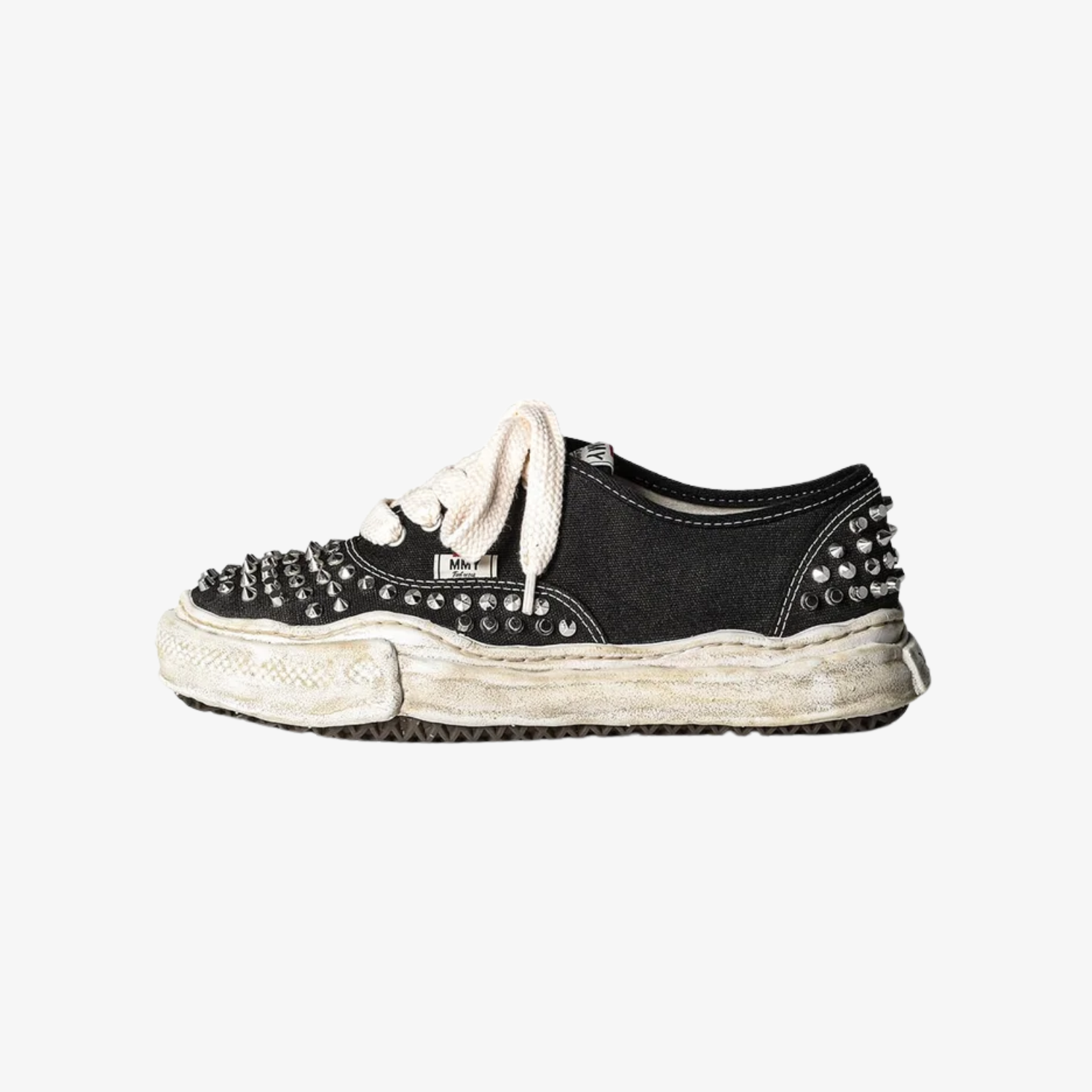 Mihara Yasuhiro Baker Original Sole Studded Canvas Low-Top Sneaker Black