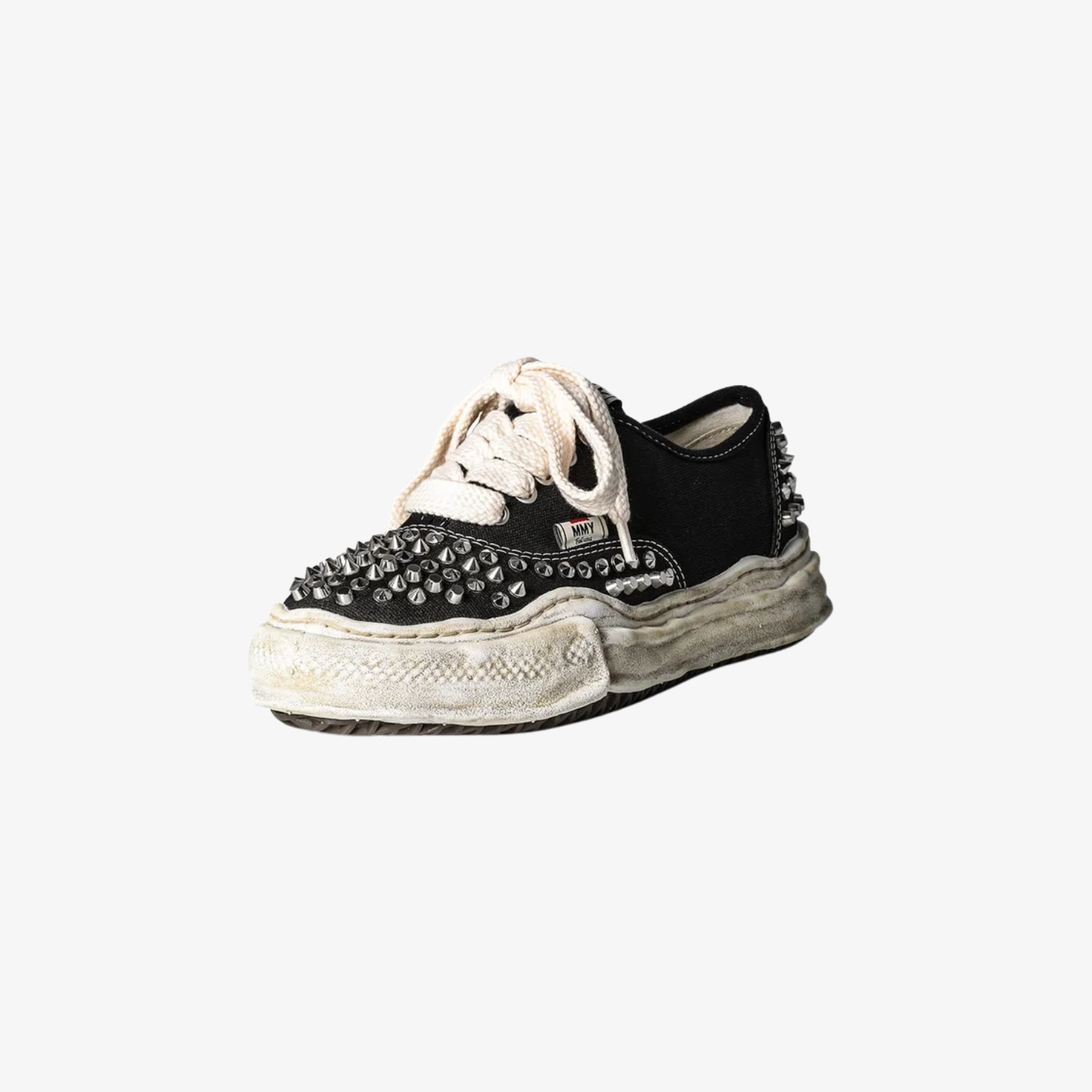 Mihara Yasuhiro Baker Original Sole Studded Canvas Low-Top Sneaker Black