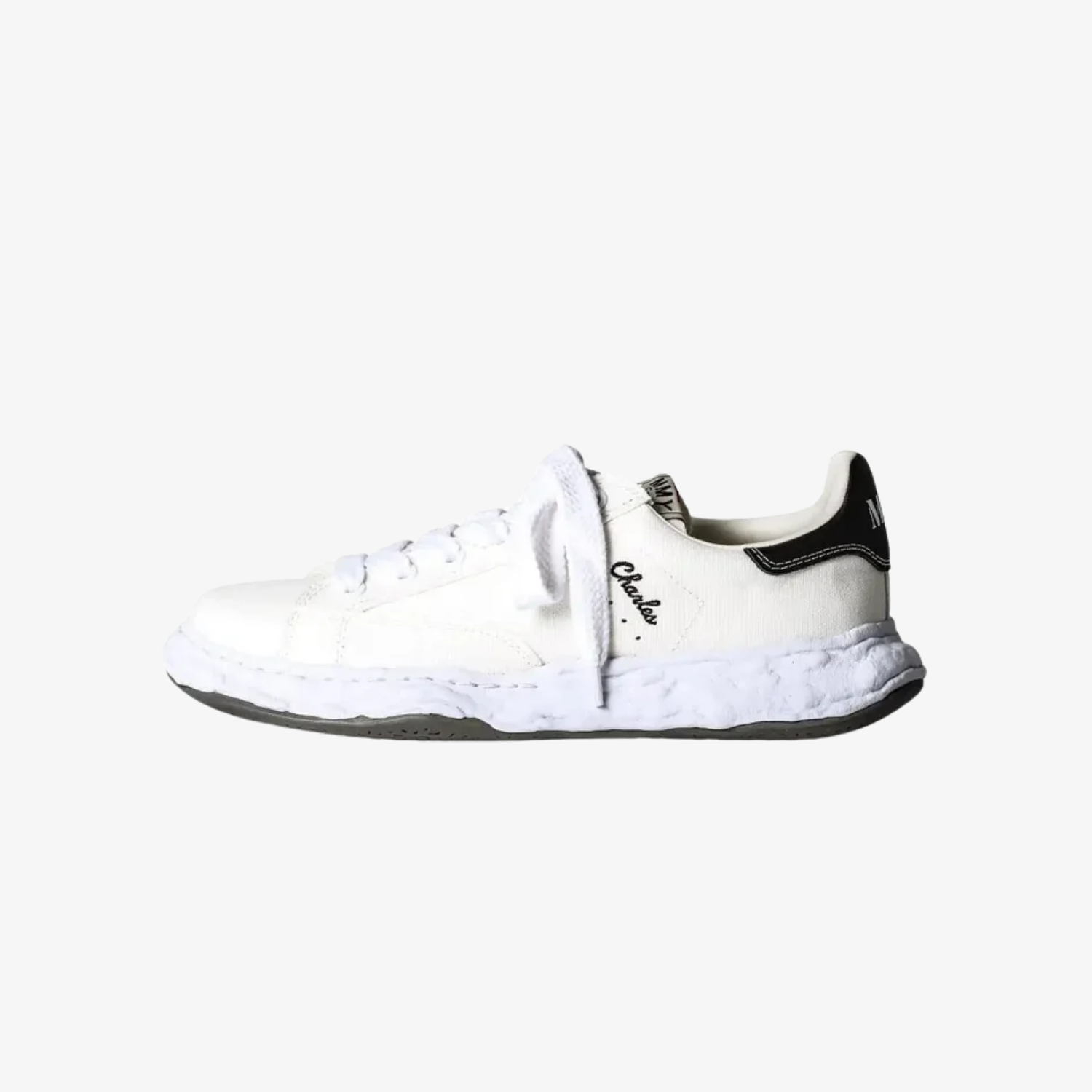 Mihara Yasuhiro Charles Original Sole Canvas Shoe Laced Low Top Sneaker White