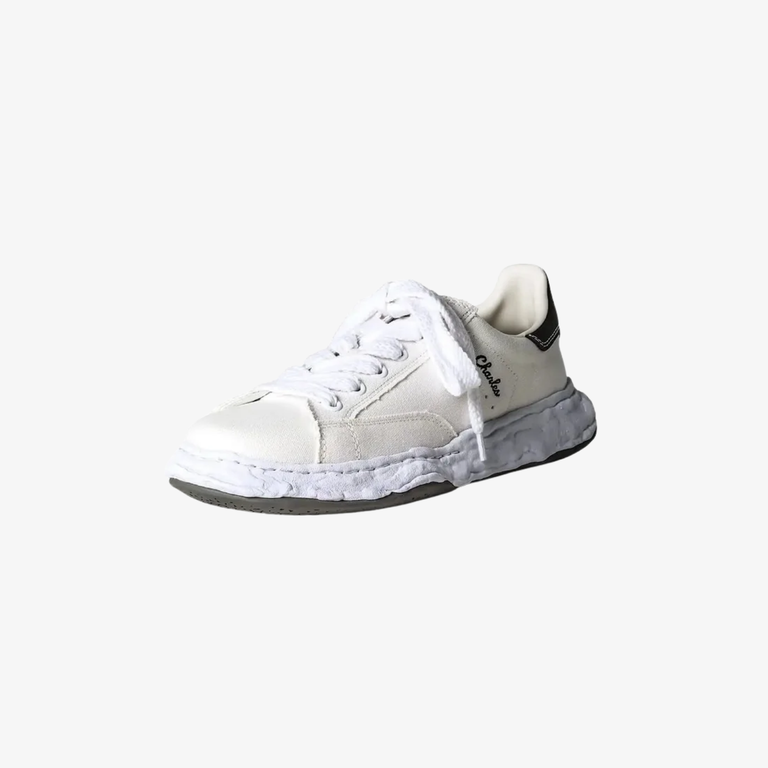 Mihara Yasuhiro Charles Original Sole Canvas Shoe Laced Low Top Sneaker White
