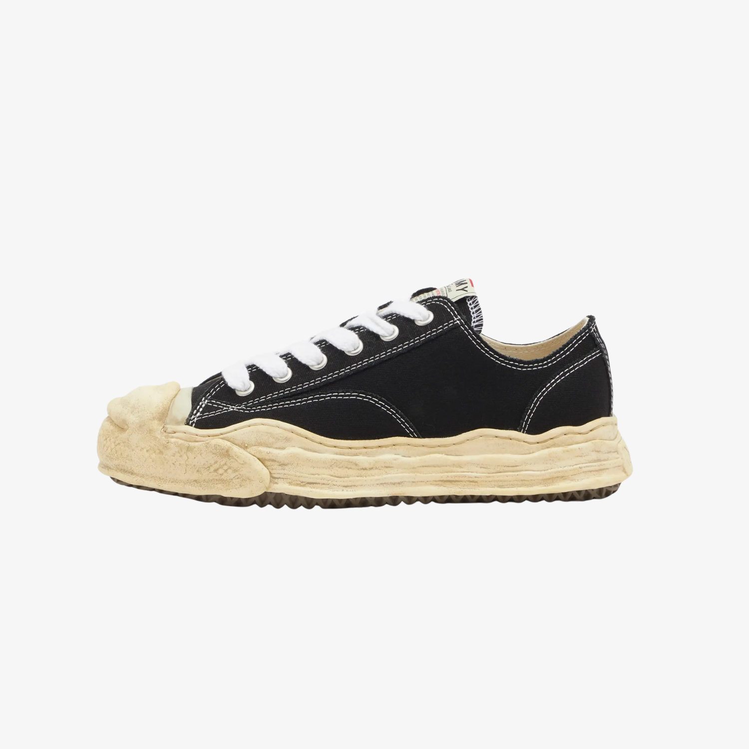Mihara Yasuhiro Hank Original Sole Garment Dyed Canvas Low-Top Sneaker Black