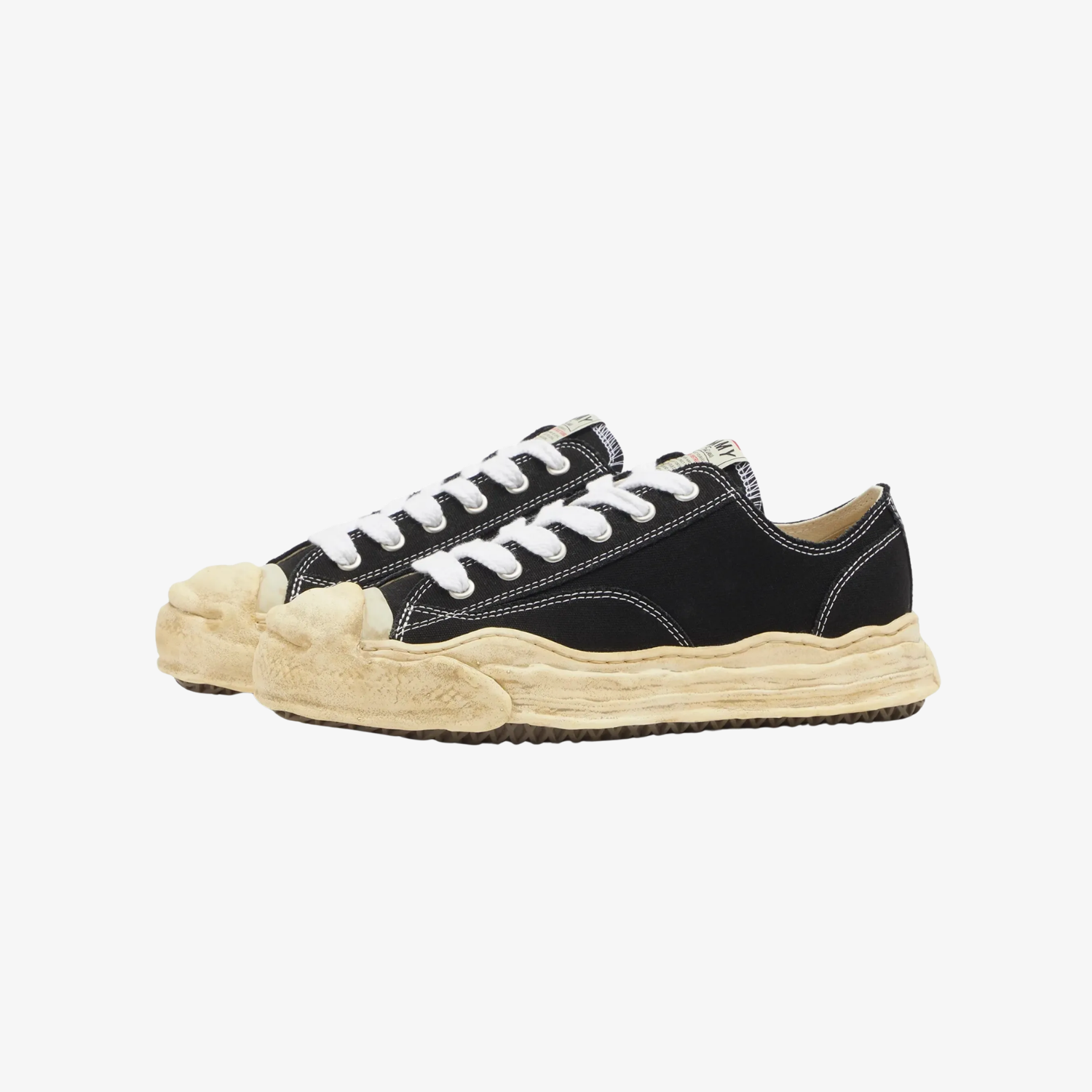 Mihara Yasuhiro Hank Original Sole Garment Dyed Canvas Low-Top Sneaker Black