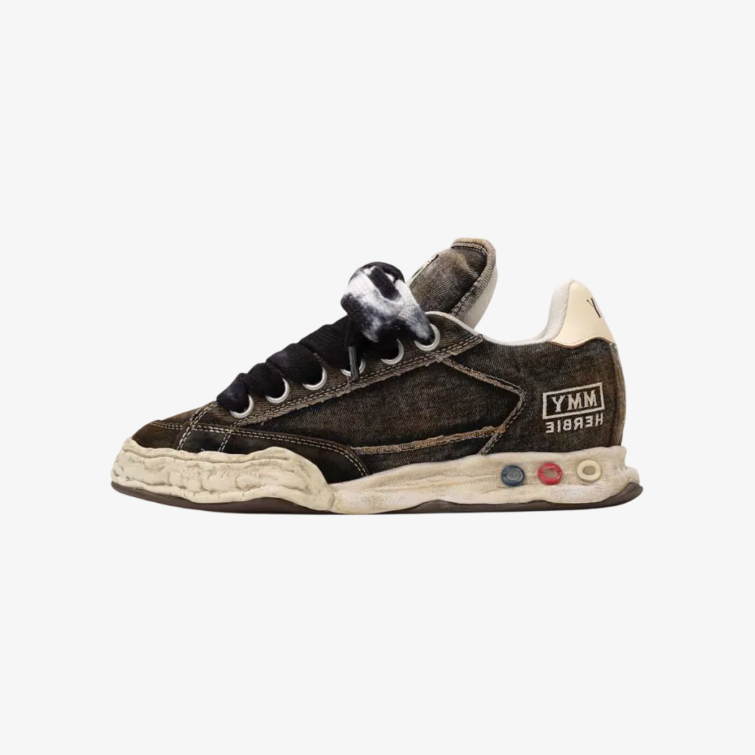 Mihara Yasuhiro Herbie Original Sole Puffer Canvas Low-Top Sneaker Black