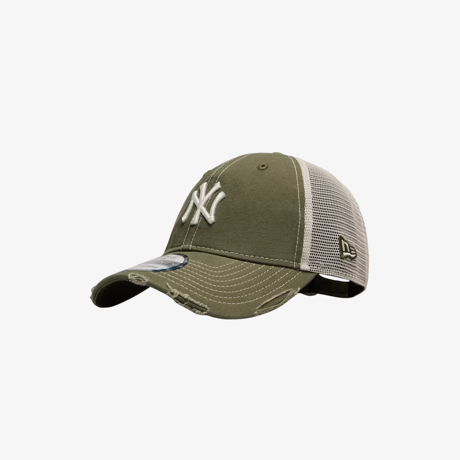 New Era 9twenty Trucker Mlb Cotton Canvas New York Yankees Jockey Khaki