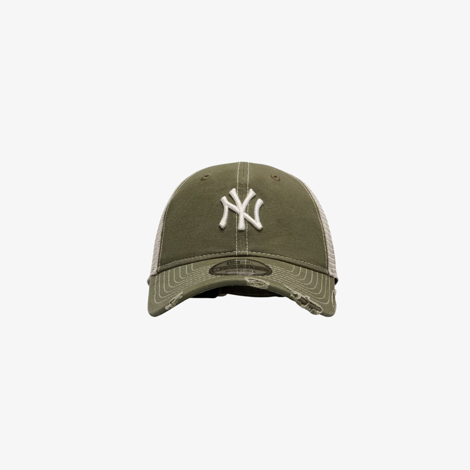 New Era 9twenty Trucker Mlb Cotton Canvas New York Yankees Jockey Khaki