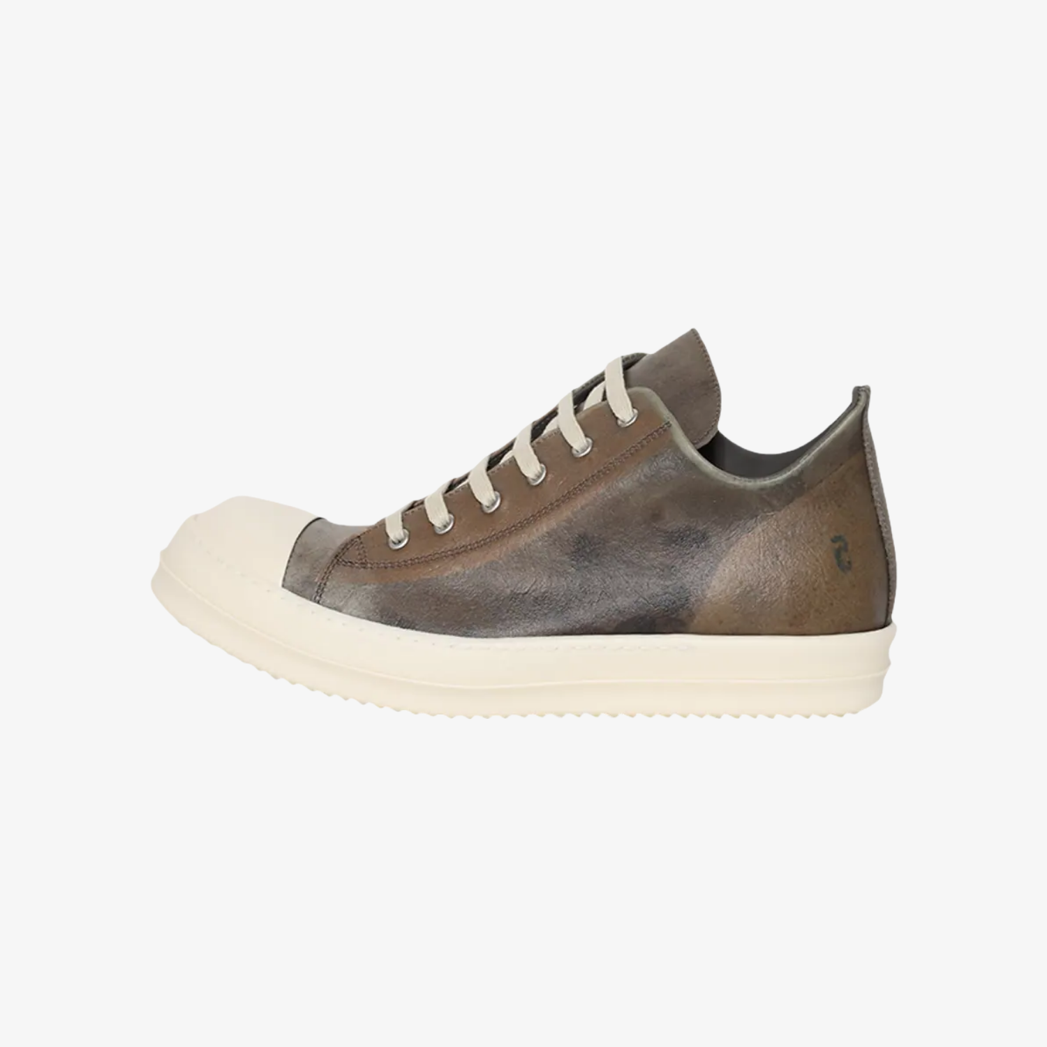 Rick Owens Low Sneaks Scarpe in Pelle Dust/Milk/Milk