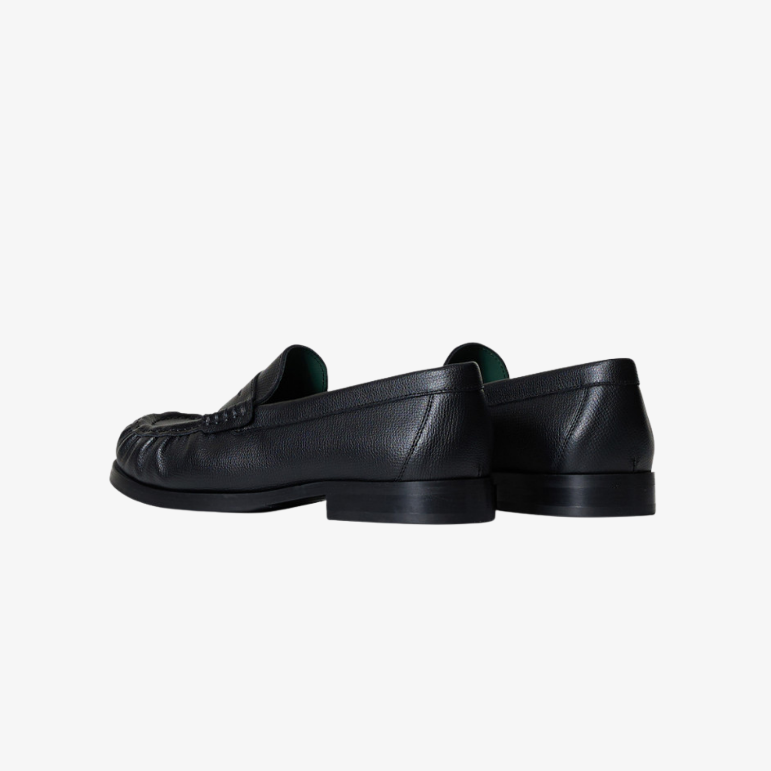 Vinny's Ogee Black Grain Leather